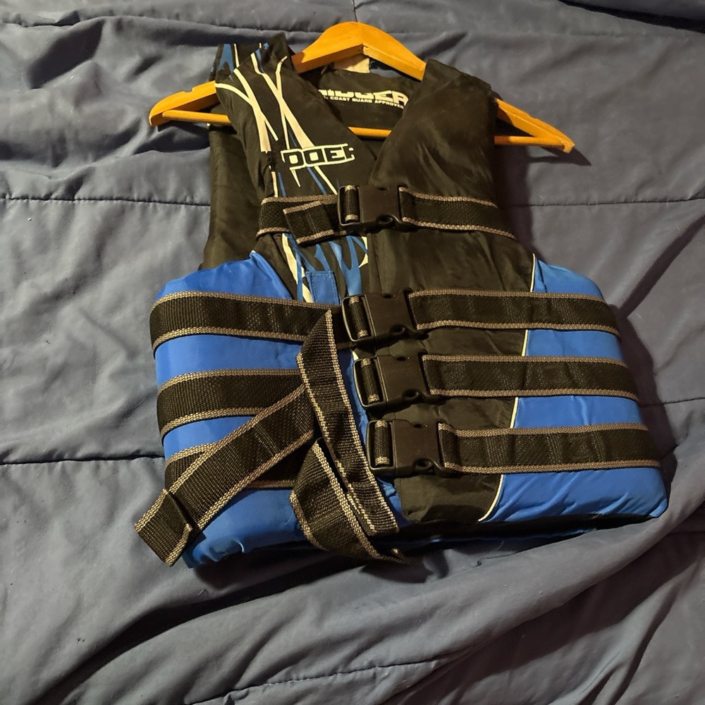 Blue and Black Kids Swim Rashguard